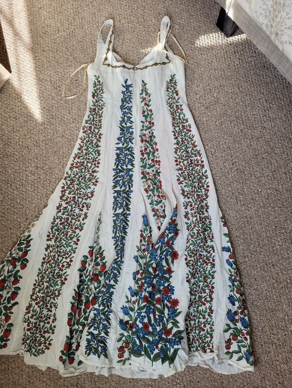 Farm Rio Berry Print Linen Blend Midi Dress - Picture 8 of 10